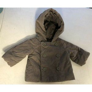 Baby Gap  Brown Corduroy Jacket Hooded Warm